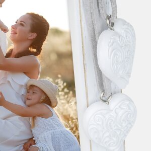 ZEP Dřevěný fotorámeček Ellen s aplikací srdíčka