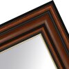 MendeFrames H017 Nástěnné zrcadlo ořech/zlatý okraj masiv