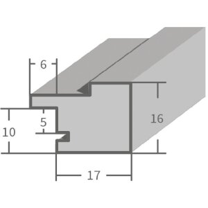 MendeFrames H025 Zrcadlo z masivu – bílá, dub, černá