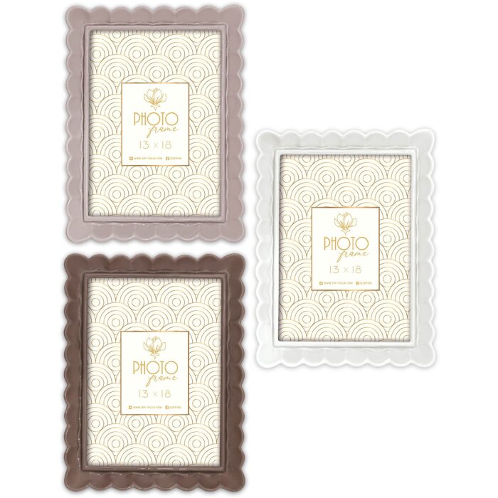 ZEP Fotorámeček HERVE z umělého kamene - bílý, béžový, hnědý