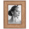 ZEP Portrétový rám Perth s dřevěnou úpravou a křišťálovým sklem – bílý a přírodní