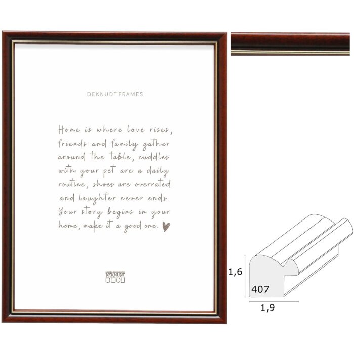 Deknudt S407H2 Dřevěný fotorámeček hnědý 10x15-30x40 cm