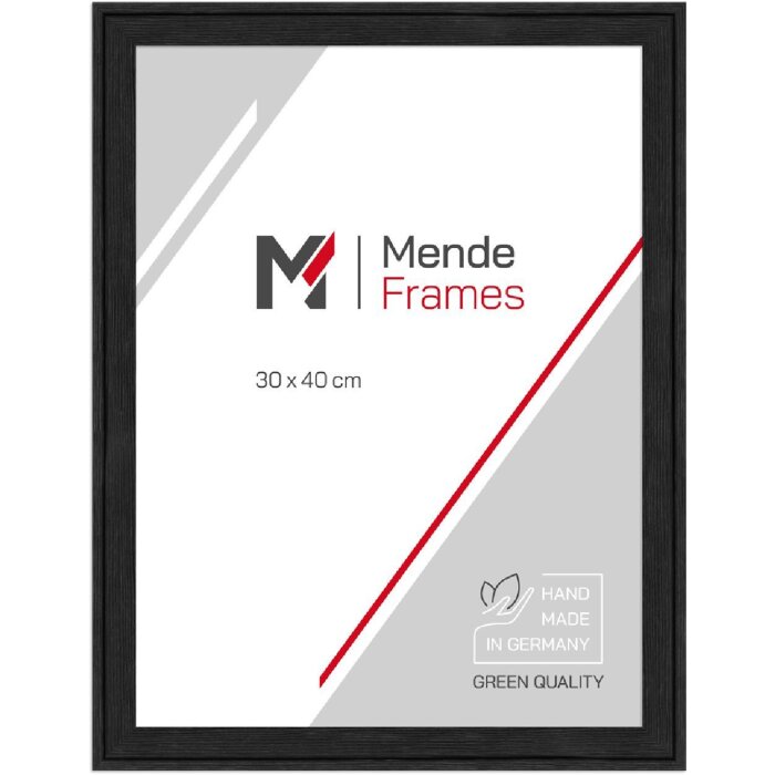 MendeFrames Dřevěný fotorámeček H120 Černý 20x30 cm s antireflexním sklem