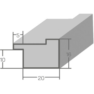 MendeFrames Dřevěný fotorámeček H120 Černý 20x30 cm s antireflexním sklem