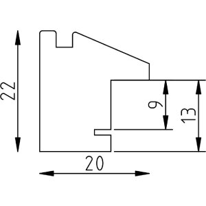 Effect Dřevěný rámeček Profil 59 s efektem použitého vzhledu – černá, hnědá, zelená