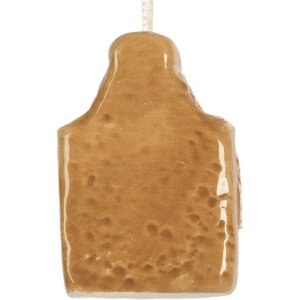 Clayre & Eef Keramický závěsný domeček 4x3x6 cm