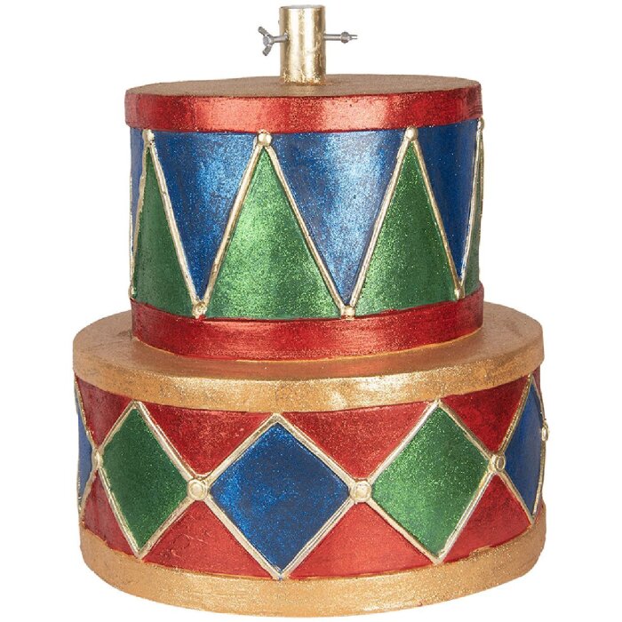 Clayre & Eef Vánoční stojan na stromek Ø 40x46 cm modrozelený