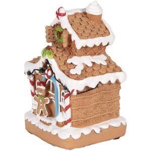 Clayre & Eef Dekorační domeček s LED 11x10x17 cm