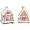 Clayre & Eef Dekorační domky s LED - Set 17 - 9x8x13 cm