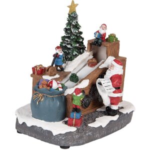 Clayre & Eef Dekorace Santa Claus s LED 20x16x20 cm