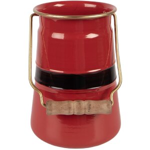 Clayre & Eef 6Y5903 Dekorativní mléčnice 12x10x16 cm červeno-černá