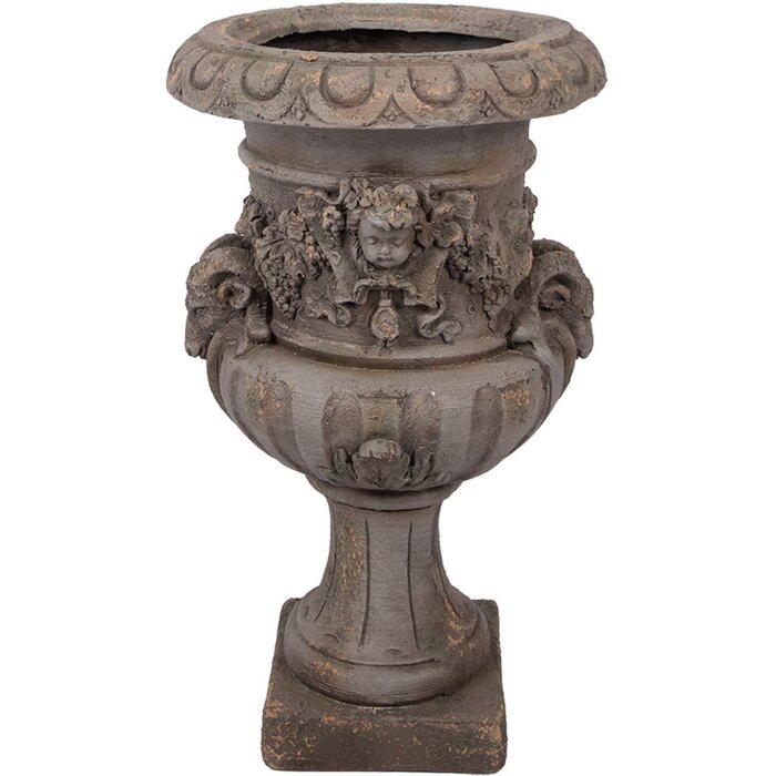 Clayre & Eef Květináč 40x38x64 cm – Šedý Hořčík