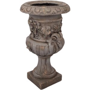 Clayre & Eef Květináč 40x38x64 cm – Šedý Hořčík