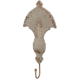 Clayre & Eef Nástěnný háček 16x4x33 cm béžovo-hnědý