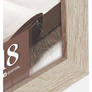 ZEP Dřevěný fotorámeček Renton – šedá/bílá/přírodní