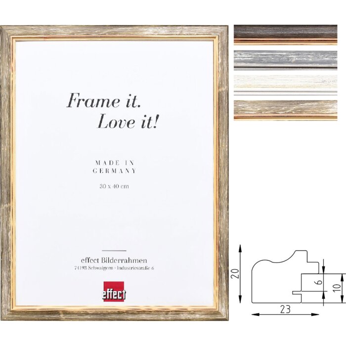 Effect Dřevěný rámeček Profil 67 – Venkovský styl