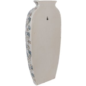 Clayre & Eef Visací váza vintage s květovým vzorem modrá zelená hnědá