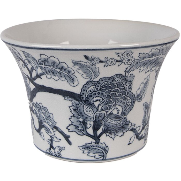 Clayre & Eef dekorativní keramický květináč Ø 22x15 cm