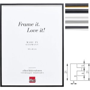 Effect Dřevěný rámeček na obraz s krokovým lemem 8 mm