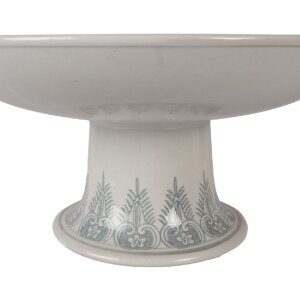 Clayre & Eef Dortační deska Ø 32x15 cm světle zelená porcelán