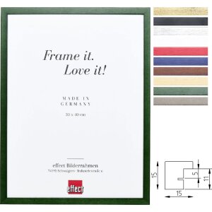 Effect dřevěný rámek Profil Top S – moderní masivní rámek 1,5 cm šířky v mnoha barvách