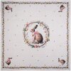 Clayre & Eef Podložka na stůl 100x100 cm s motivem králíka pro jaro a Velikonoční období