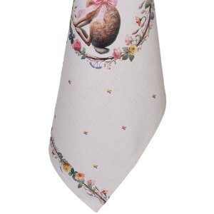 Clayre & Eef Kuchyňský ručník 50x70 cm béžovo-hnědý bavlněný