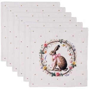 Clayre & Eef Bavlněné ubrousky 6 kusů...