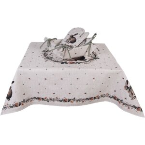 Clayre & Eef rukavice na sporák 18x30 cm béžovo-hnědá