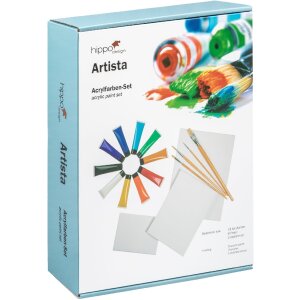 Walther Set akrylových barv s plátny a...