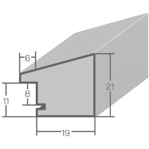 MendeFrames Dřevěný rám H130 bílý 24x30 cm s antireflexním sklem
