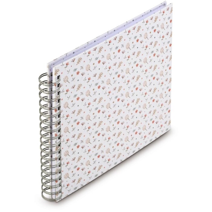 Hama Spirálové album květové, 28x24 cm, 50 bílých stran, neutrální