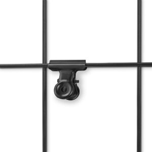 Hama Fotozávěs Chess 38x56 cm, černý kovový stěnový organizér s 6 klipy