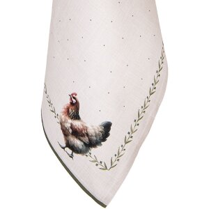 Clayre & Eef kuchyňský utěrka 50x70 cm bežovo-hnědý 100 % bavlna