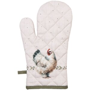 Clayre & Eef Rukavice na pece beigovo-hnědé...