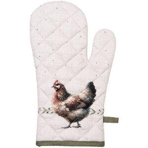 Clayre & Eef Rukavice na pece beigovo-hnědé...