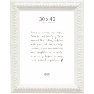 Deknudt Dřevěný rámeček S996K – Bílý nebo černý, s klarovým sklem, 30x40–40x60 cm