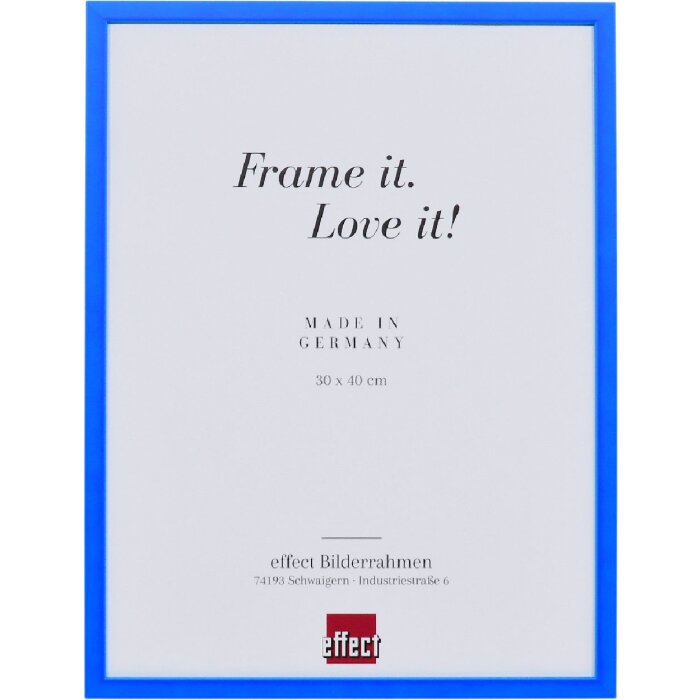 Effect dřevěný rámeček profil neonmodrý 30x45 cm s muzejním sklem