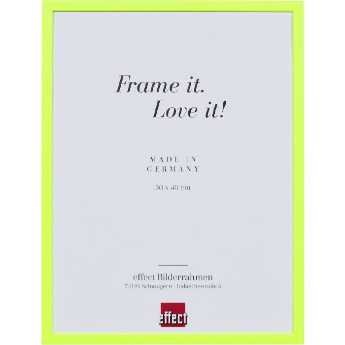 Effect Dřevěný rám neonžlutý 20x30 cm s UV chráněným sklem