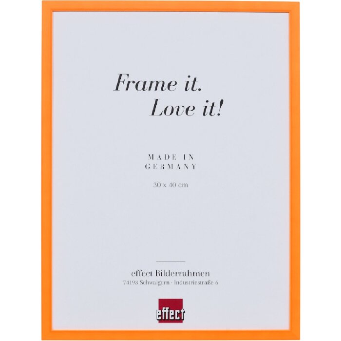 Effect Dřevěný rám profil neonoranžový 20x25 cm s muzejním sklem