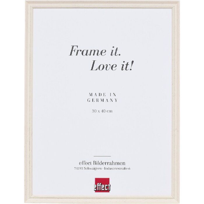 Effect Dřevěný rám s profilovým lemem 2440 bílý 7x10 cm s muzejním sklem