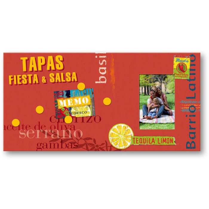Dřevěný fotorámeček Tapas s magnety na recepty
