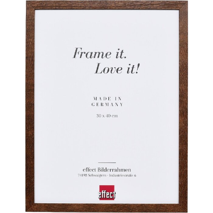 Effect Dřevěné zrcadlo profil oříšková 23x70 cm