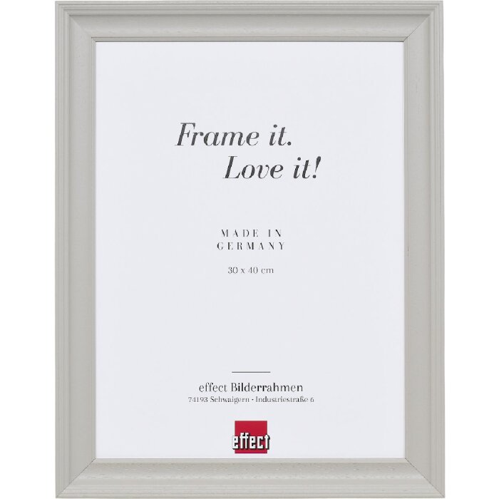 Effect Dřevěný rám Profil 2420, 18x24 cm, světle šedý s muzejním akrylovým sklem