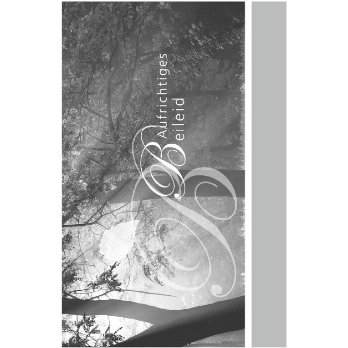 Artebene Karte Präge-Trauer-Wald, Farbe: Schwarz, Größe: 15x21cm