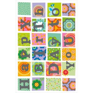 Artebene Karte Prägebirthday Flower Power mit...