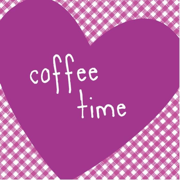 Ubrousky 25x25 srdce Coffee Time