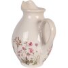 Clayre & Eef dekorativní konvice béžová růžová 21x16x25 cm