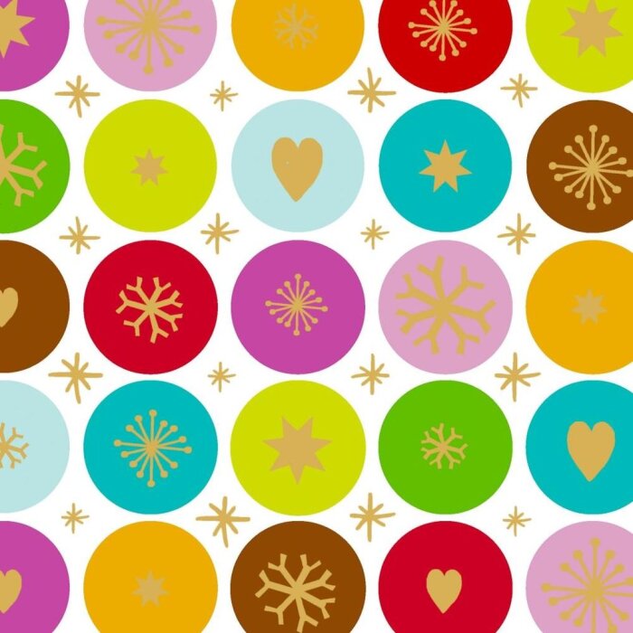 Papírové ubrousky Dots-Icons-white-multic.