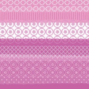 Papírové ubrousky vzor mix pruhy-růžová